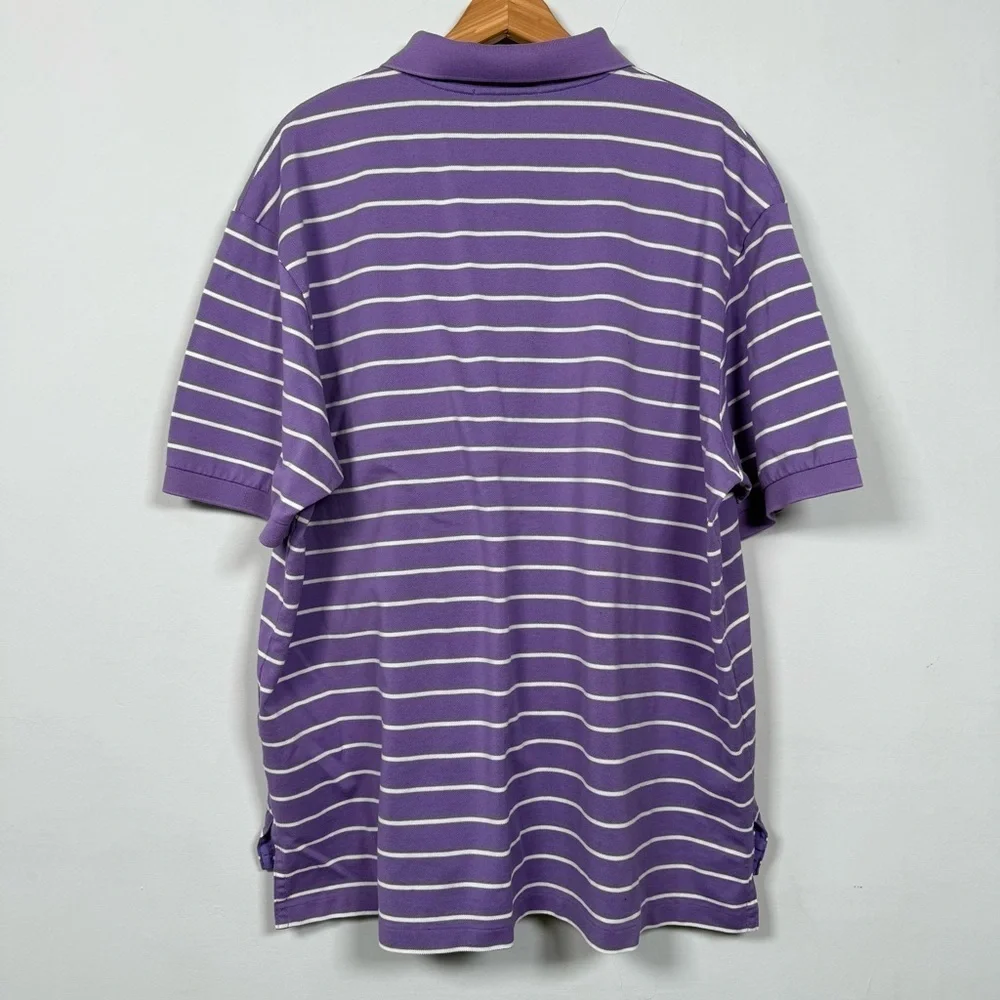 Ralph Lauren Lavender Striped Polo, 100% Cotton, Size 2XB